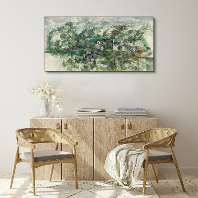 Tableau toile imprimée Un paysage paisible au bord de l'eau