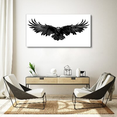 Tableau imprimé sur toile Aigle noir en vol