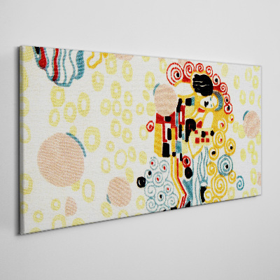 Tableau toile imprimée Cercles et figures colorés