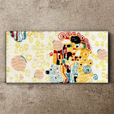 Tableau toile imprimée Cercles et figures colorés