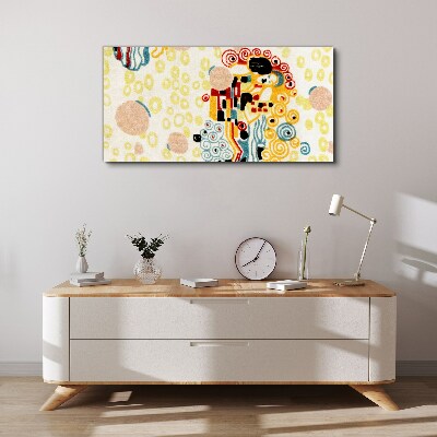Tableau toile imprimée Cercles et figures colorés