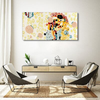 Tableau toile imprimée Cercles et figures colorés