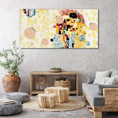 Tableau toile imprimée Cercles et figures colorés