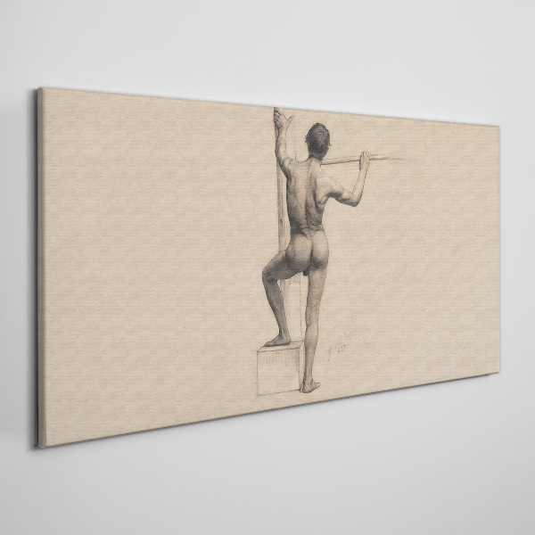 Tableau imprimé sur toile Figure d'un homme avec une lance