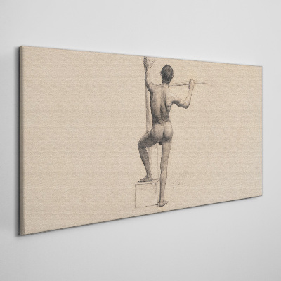 Tableau imprimé sur toile Figure d'un homme avec une lance