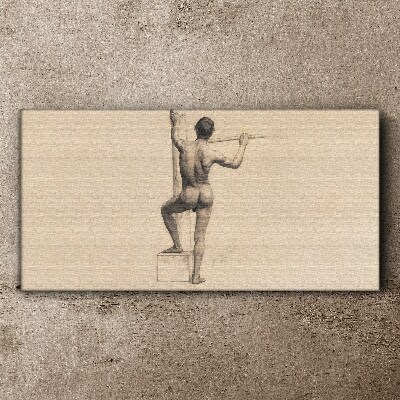 Tableau imprimé sur toile Figure d'un homme avec une lance