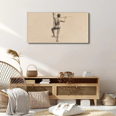 Tableau imprimé sur toile Figure d'un homme avec une lance