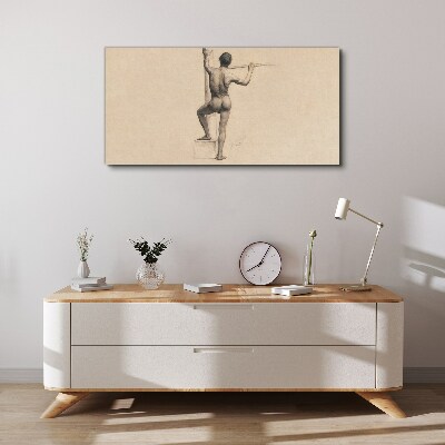 Tableau imprimé sur toile Figure d'un homme avec une lance