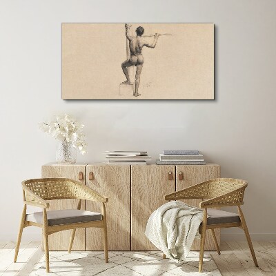 Tableau imprimé sur toile Figure d'un homme avec une lance