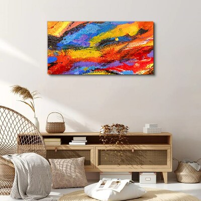 Tableau sur toile Couleurs dynamiques en mouvement