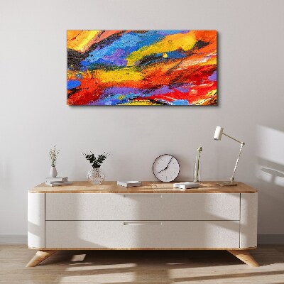 Tableau sur toile Couleurs dynamiques en mouvement