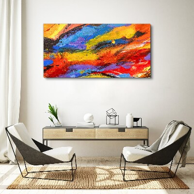 Tableau sur toile Couleurs dynamiques en mouvement