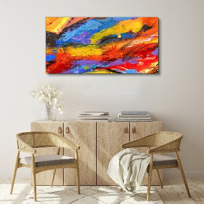Tableau sur toile Couleurs dynamiques en mouvement