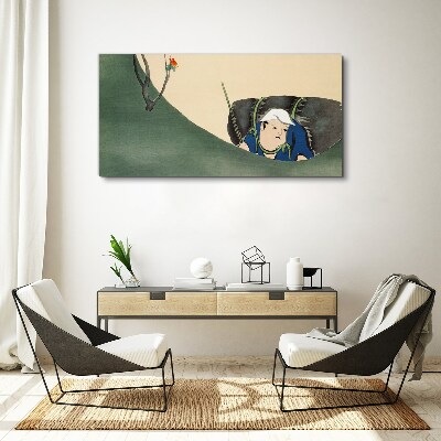 Tableau imprimé sur toile Perdu dans la verdure