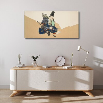 Tableau toile imprimée Un artiste écrivant en costume traditionnel