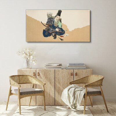 Tableau toile imprimée Un artiste écrivant en costume traditionnel