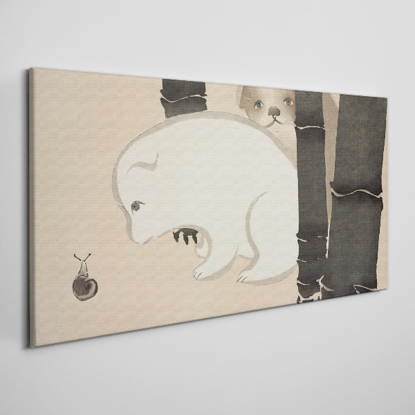 Tableau imprimé sur toile Rencontre dans la forêt