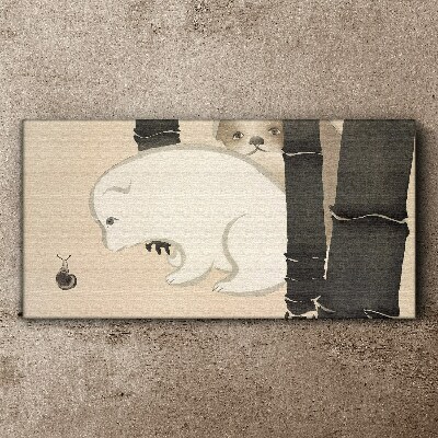 Tableau imprimé sur toile Rencontre dans la forêt