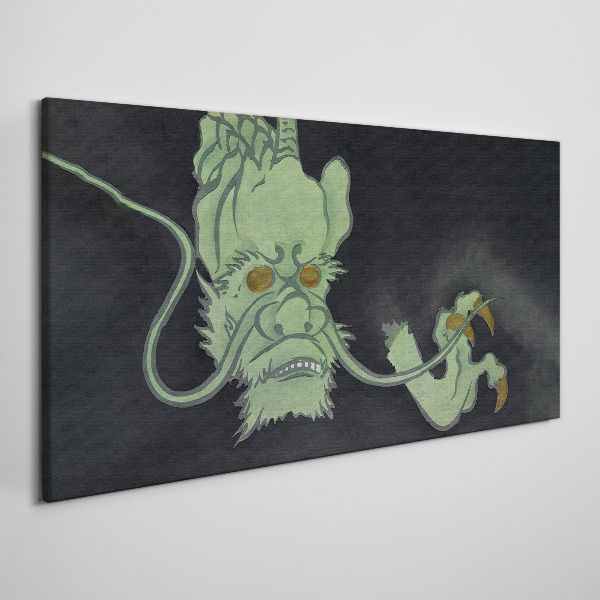 Tableau imprimé sur toile Dragon dans le noir