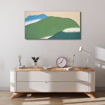 Tableau toile imprimée Vagues et collines en harmonie