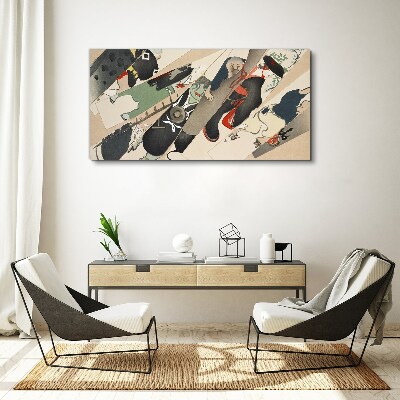 Tableau imprimé sur toile Animaux dansants en mouvement