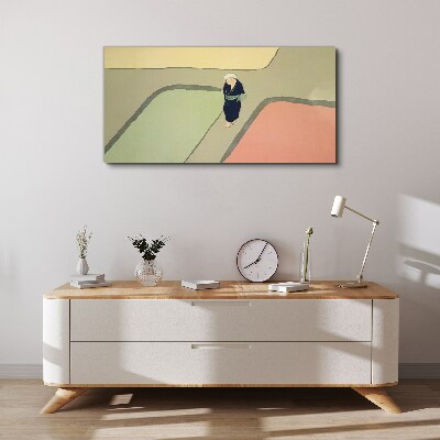 Tableau sur toile Une promenade à travers l'intersection colorée