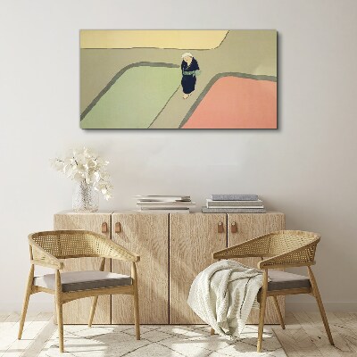 Tableau sur toile Une promenade à travers l'intersection colorée