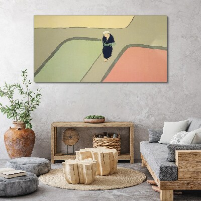 Tableau sur toile Une promenade à travers l'intersection colorée