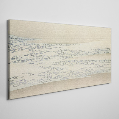 Tableau imprimé sur toile Vagues sur un fond calme
