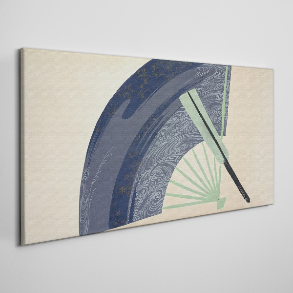 Tableau sur toile Vague et éventail