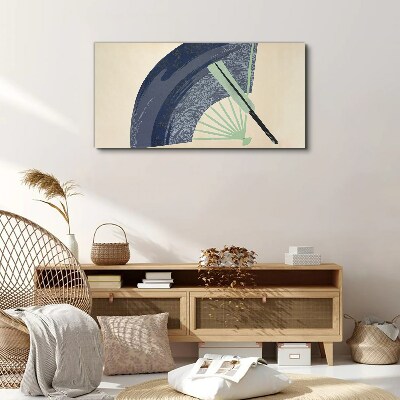 Tableau sur toile Vague et éventail