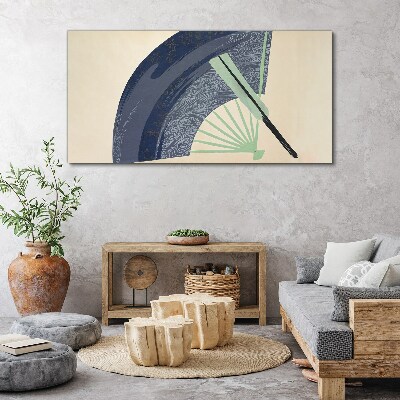 Tableau sur toile Vague et éventail