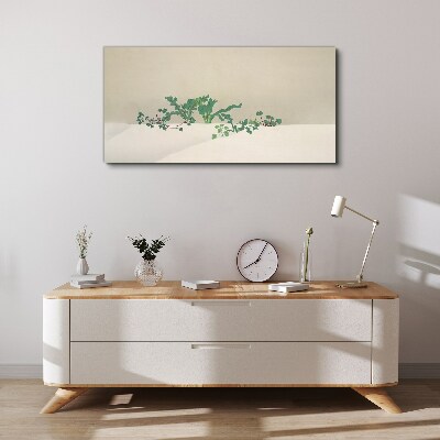 Tableau toile imprimée Plantes délicates sur fond neutre