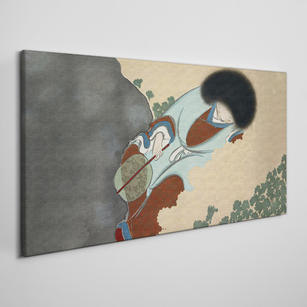 Tableau sur toile Une promenade hivernale dans un style traditionnel