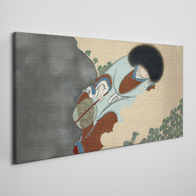 Tableau sur toile Une promenade hivernale dans un style traditionnel