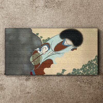 Tableau sur toile Une promenade hivernale dans un style traditionnel