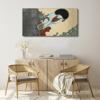 Tableau sur toile Une promenade hivernale dans un style traditionnel