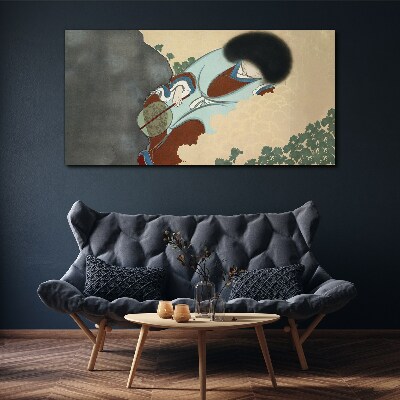 Tableau sur toile Une promenade hivernale dans un style traditionnel