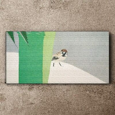 Tableau imprimé sur toile Un ami ailé dans le vert