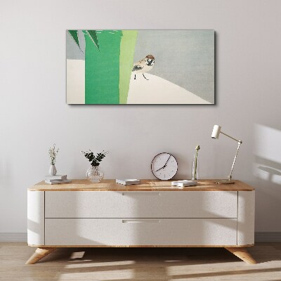 Tableau imprimé sur toile Un ami ailé dans le vert