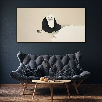 Tableau sur toile Un moment de calme dans un espace monochrome