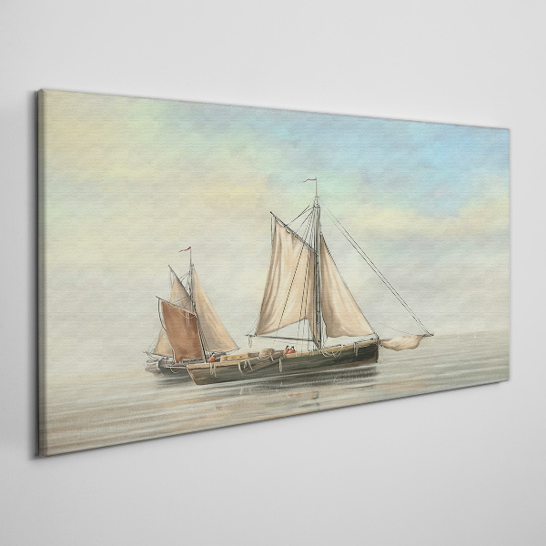Tableau toile imprimée Une matinée tranquille sur l'eau