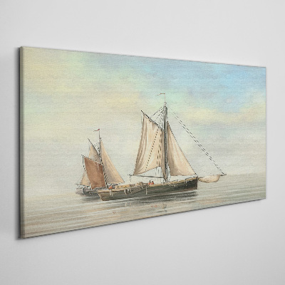 Tableau toile imprimée Une matinée tranquille sur l'eau