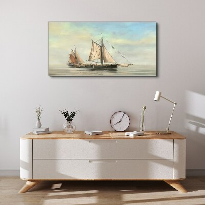 Tableau toile imprimée Une matinée tranquille sur l'eau