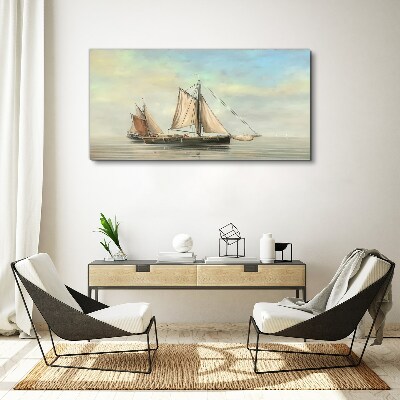 Tableau toile imprimée Une matinée tranquille sur l'eau