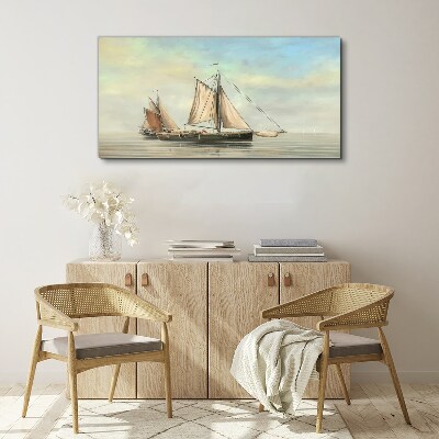 Tableau toile imprimée Une matinée tranquille sur l'eau