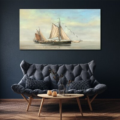 Tableau toile imprimée Une matinée tranquille sur l'eau