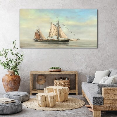 Tableau toile imprimée Une matinée tranquille sur l'eau