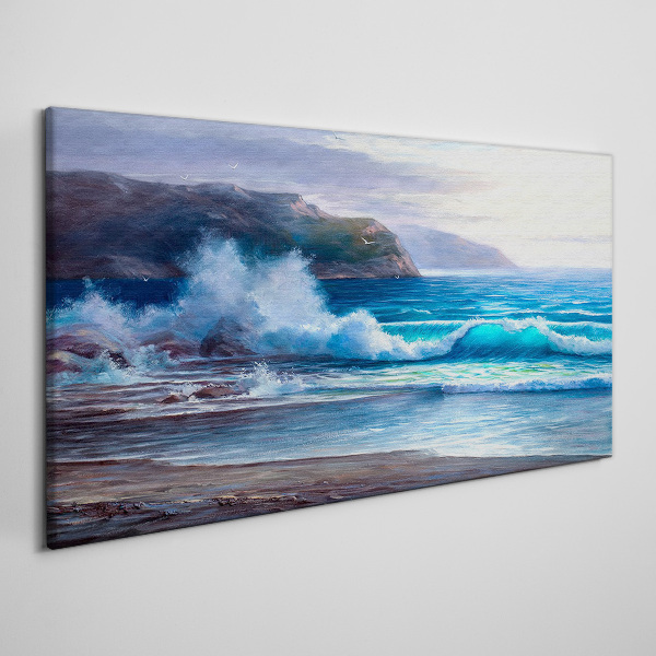 Tableau toile imprimée « Vagues calmes de l'océan »