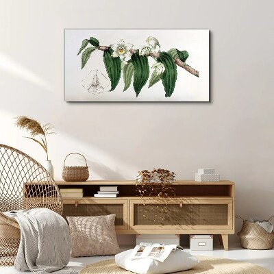 Tableau sur toile Composition florale avec des feuilles